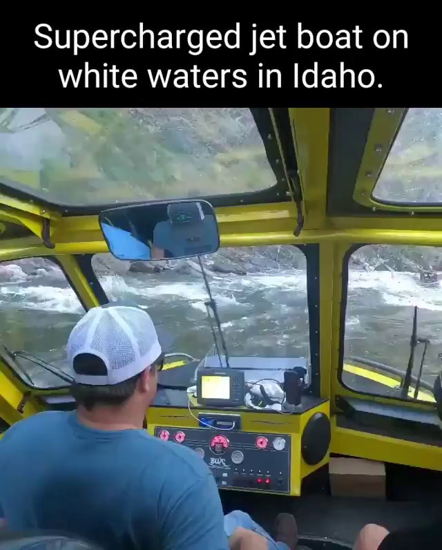 Supercharged jet boat on white waters in Idaho. America’s best pics