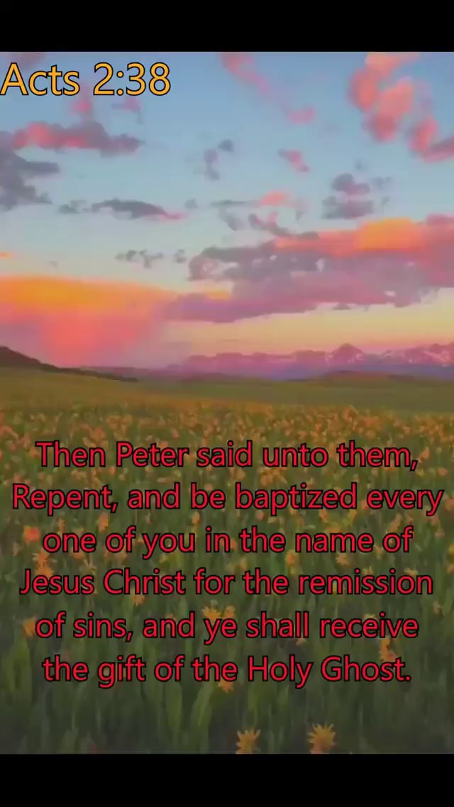 Acts 238 Then Peter Them Repent Anal Be Baptized Every Ene You Iin Acts 238 then peter them repent anal be baptized every ene you iin
