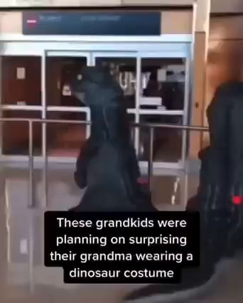 These Grandkids Dressed as Dinos Had A Surprise For Grandma But