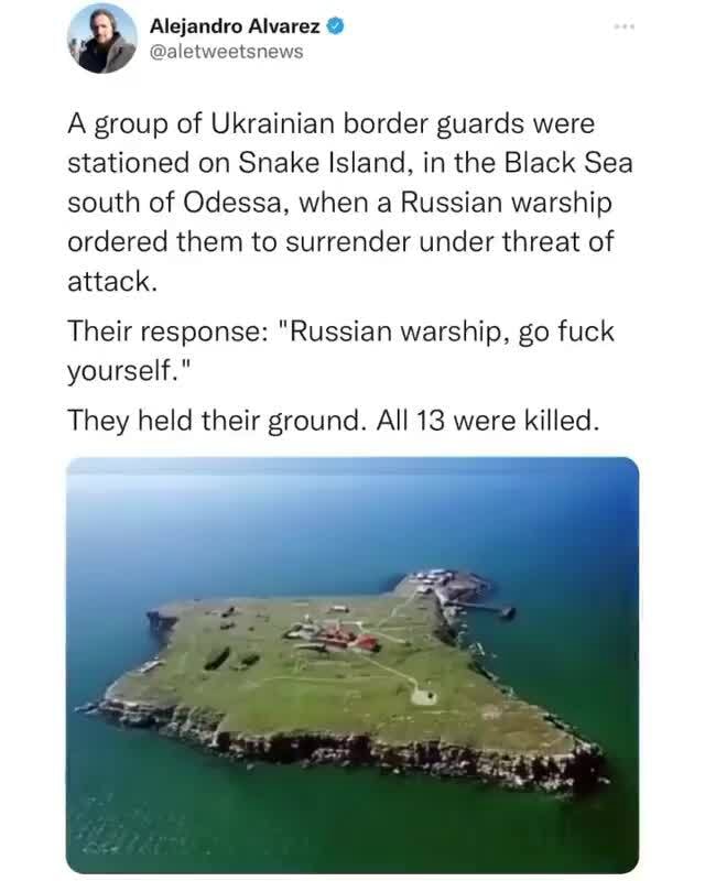 Alejandro Alvarez @aletweetsnews A group of Ukrainian border guards ...