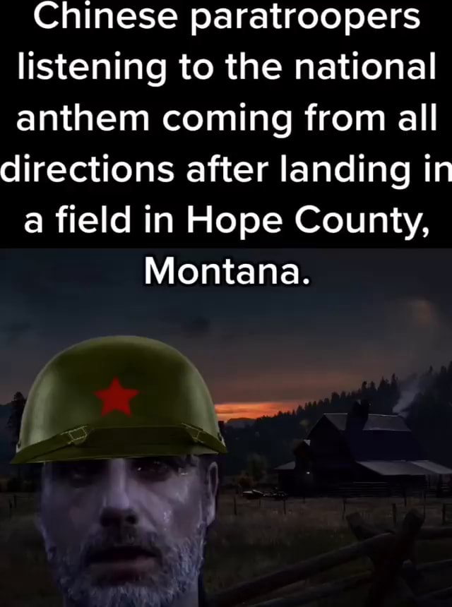 Chinese paratroopers listening to the national anthem coming from all