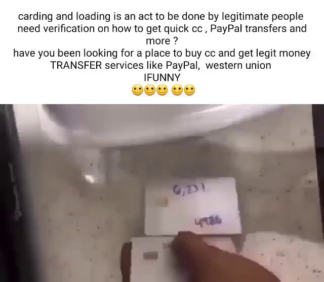 Carding and loading is an act to be done by legitimate people need