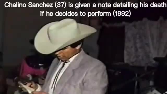 Chalino Sanchez (37) is given note detailing his death if he decides to ...