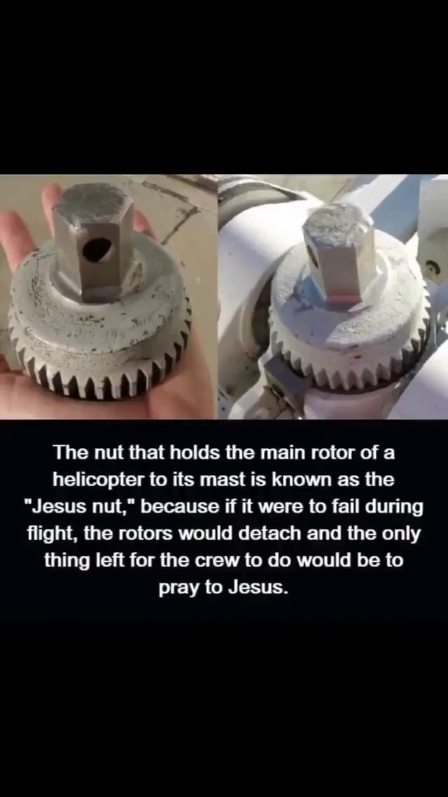 The nut that holds the main rotor of a helicopter to its mast is known