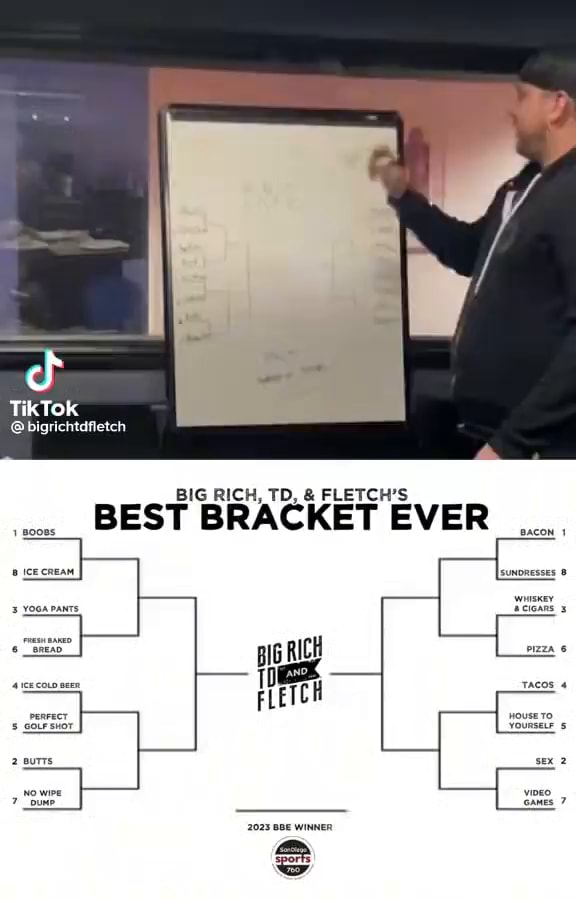 TikTok bigrichtafletch BIG RICH, TD, & FLETCH'S BEST BRACKET EVER iFunny