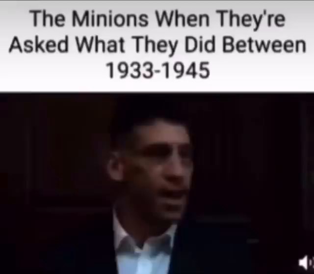 The Minions When They're Asked What They Did Between 19331945 iFunny