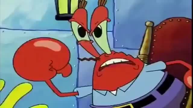 SpongeBob strangles Mr. Krabs (EARRAPE) - iFunny