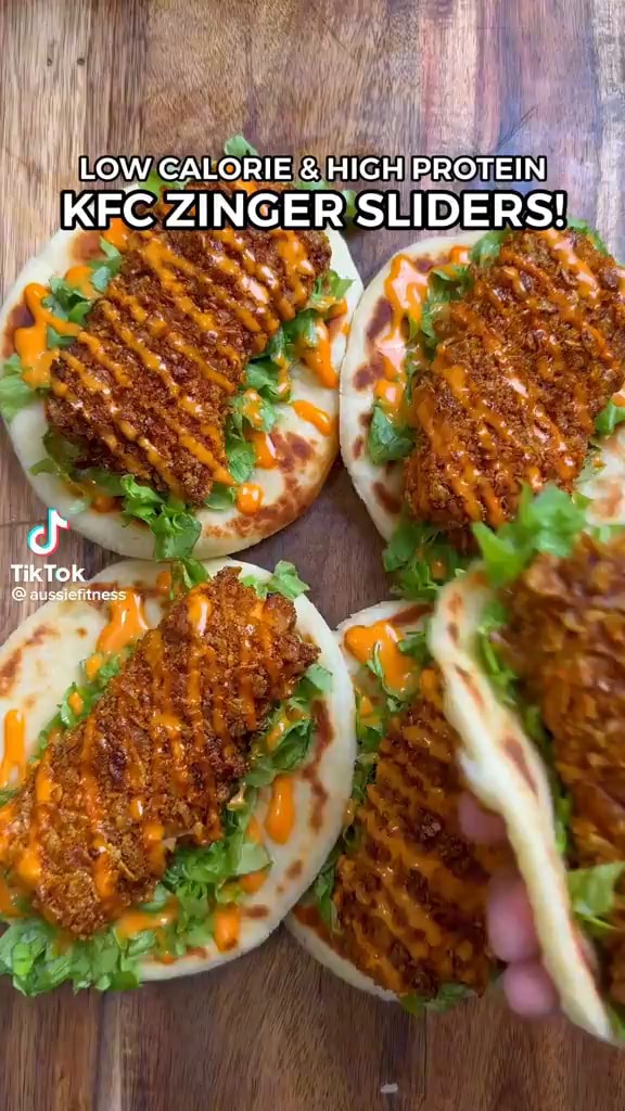 LOW CALORIE & HIGH PROTEIN KFC ZINGER SLIDERS! Tik TOK iFunny