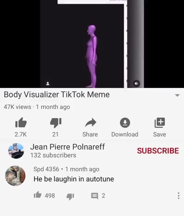 Body Visualizer TikTok Meme 47K views 1 month ago 2.7K 21 Share ...