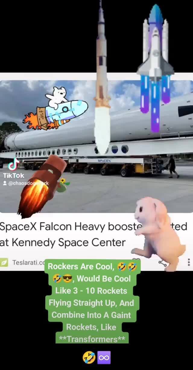TikTok SpaceX Falcon Heavy booste ted at Kennedy Space Center Rockers