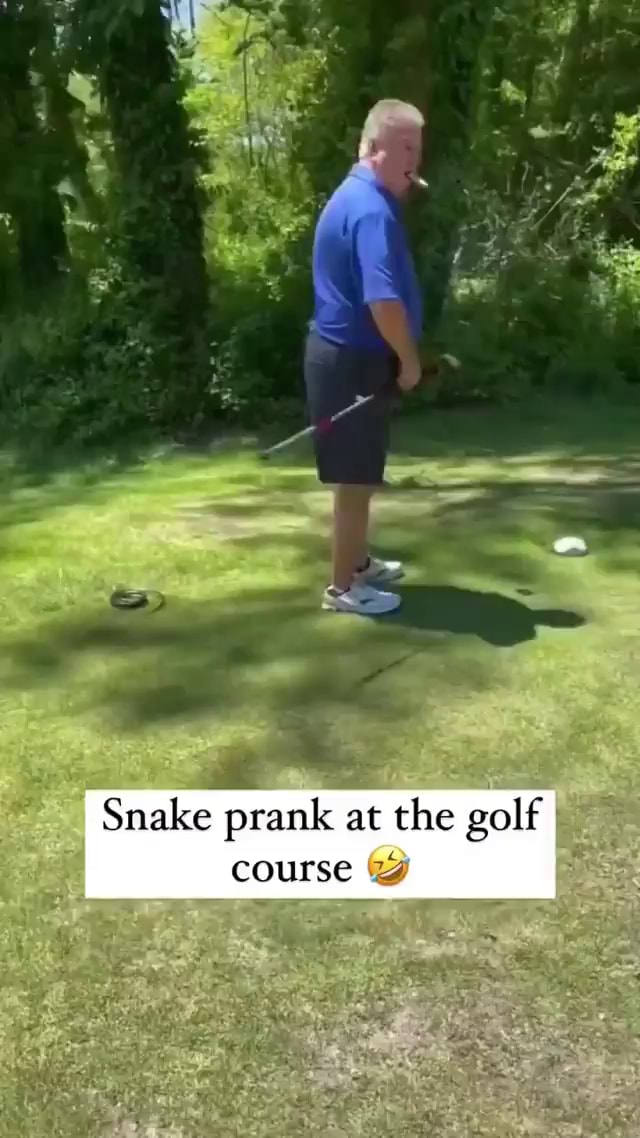 Snake prank at the golf course iFunny