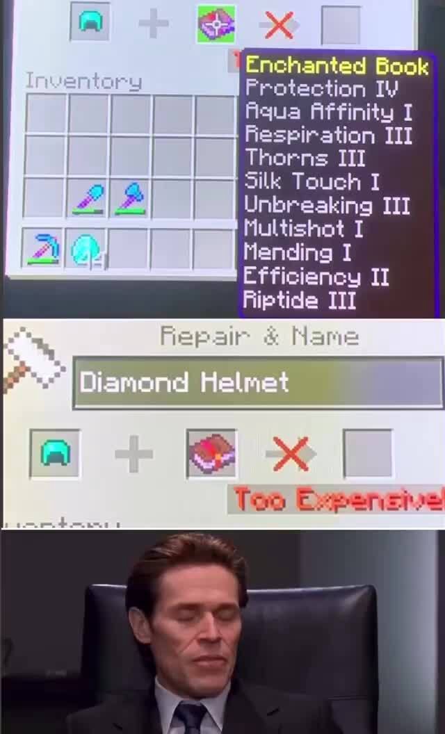 Enchanted Book Protection IV Aqua Affinity I Respiration III Thorns III