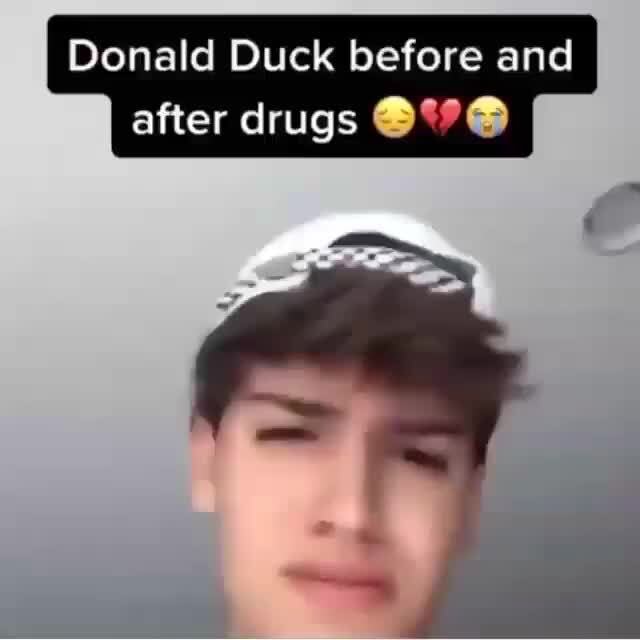 Donald Duck before and after drugs W iFunny