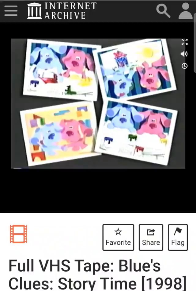 = ARCHIVE Favorite II I ShareI II Flag Full VHS Tape Blue's