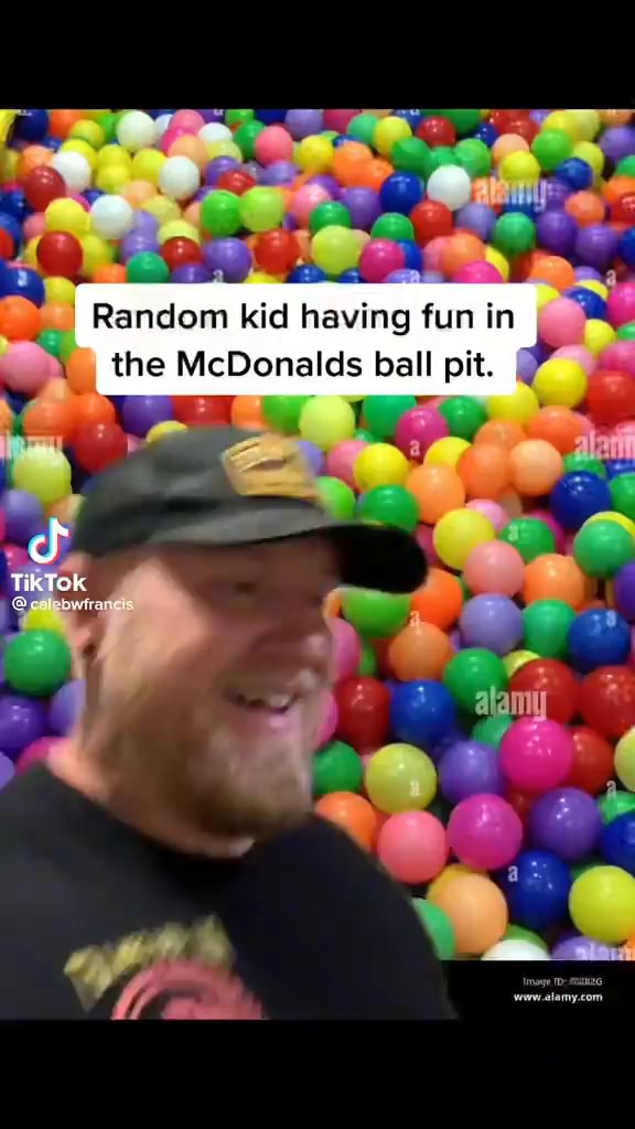 Random kid having fun in the McDonalds ball pit. iFunny