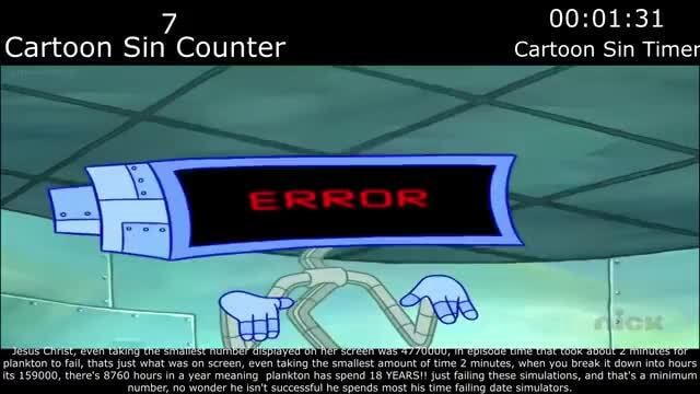 7 Cartoon Sin Counter Cartoon Sin Timer - iFunny