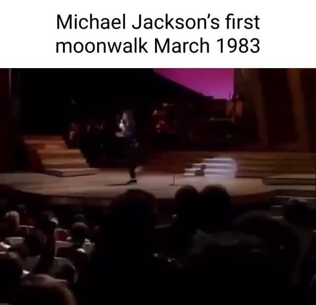 Michael Jackson's first moonwalk March 1983 )