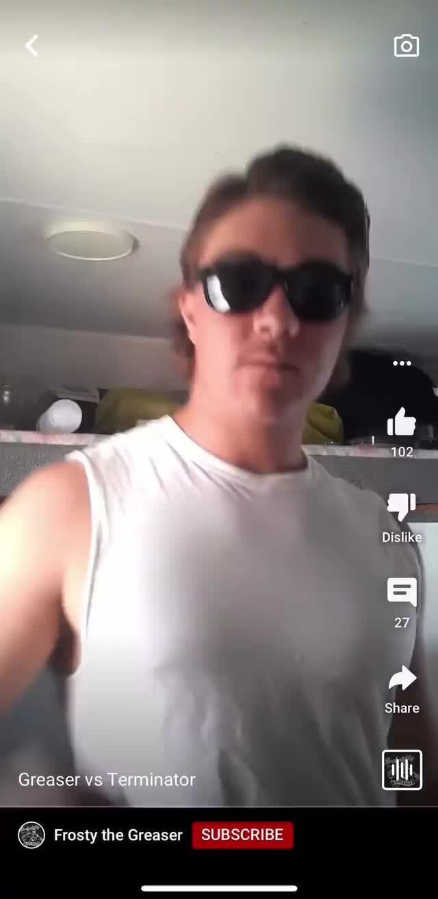 Bishke Share Greaser vs Terminator Frosty the Greaser SUBSCRIBE iFunny