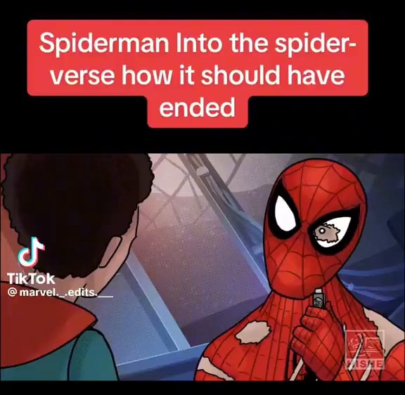 Spiderman Into the spider- verse how it should have ended cf Tik Tok ...