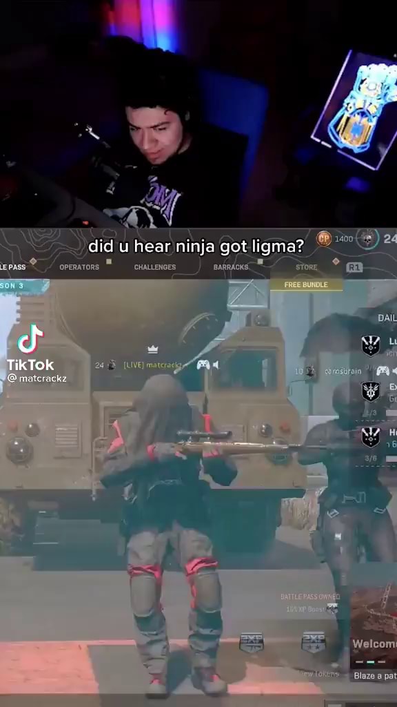 Did u hear ninja got ligma? TikTok Bs raterachs - iFunny