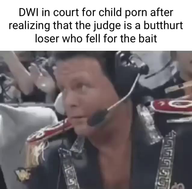 DWI in court for child porn after realizing that the judge is a butthurt loser who fell for the bait - iFunny