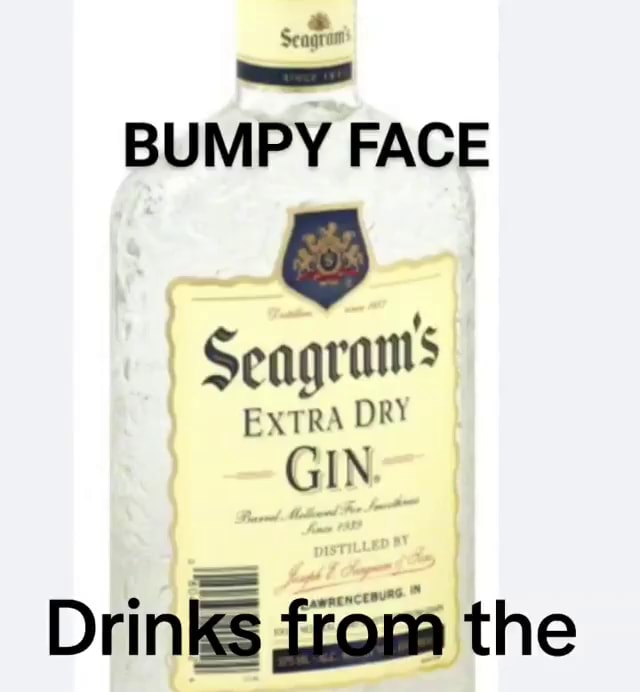 Seagram BUMPY FACE Seagram's EXTRA DR GIN Drinks from the iFunny