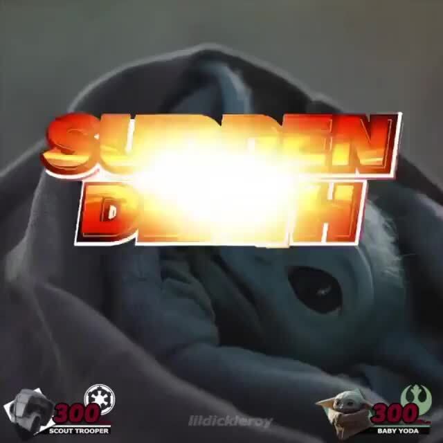 Baby yoda scene where he gets punched but with smash iFunny