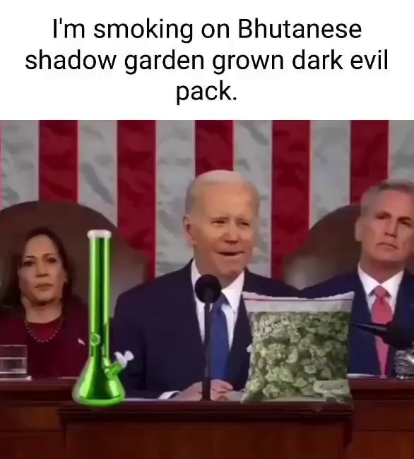 I'm smoking on Bhutanese shadow garden grown dark evil pack. seo.title