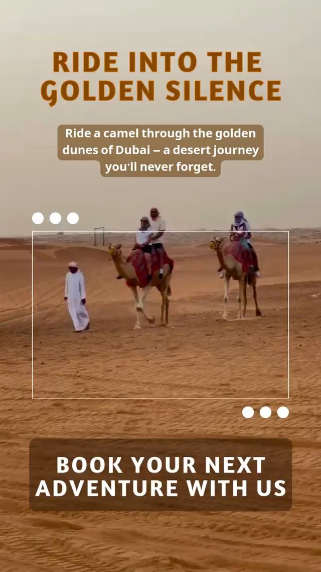 Bumpy Camel Ride 🐪 Golden Ride Into Silence Bumpy steps, golden sands, and the calm of ...