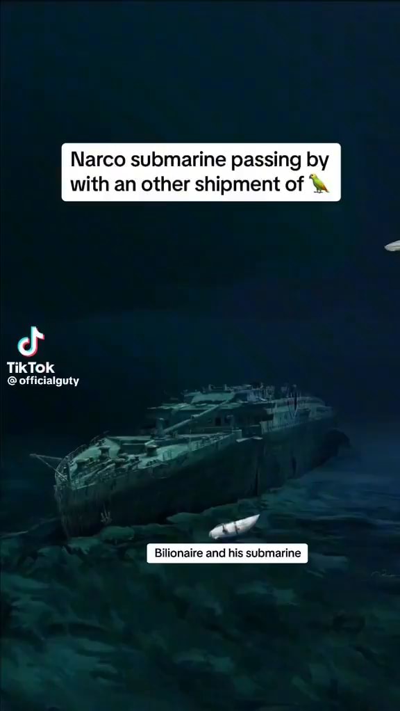 Co submarine passing by with an other shipment of & TikTok officiaiguty