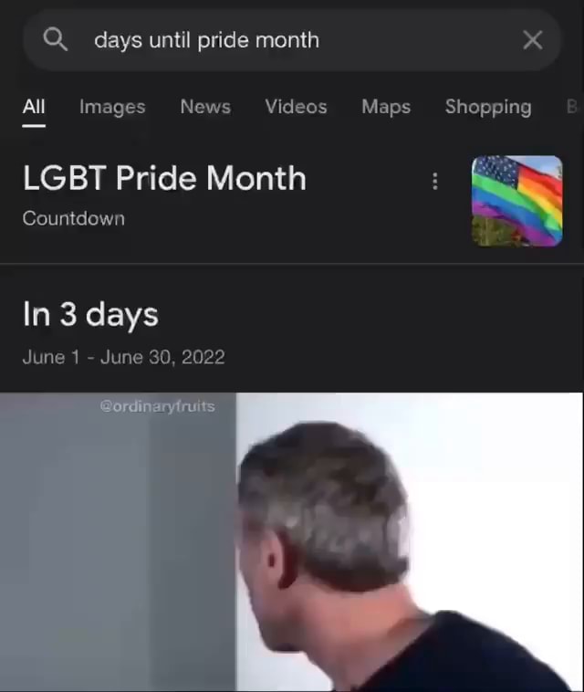 Days until pride month x All Images News Videos Maps