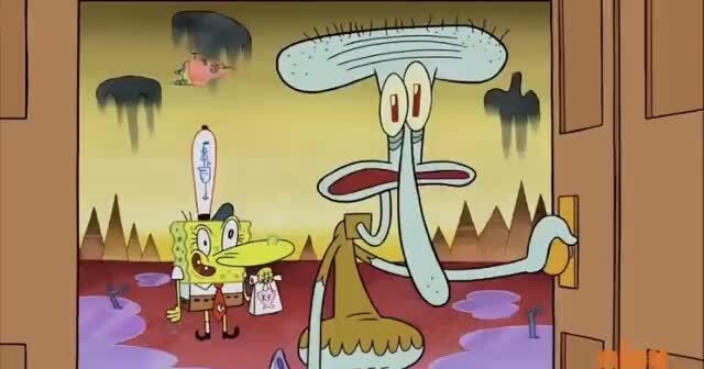 Red Mist Squidward on SpongeBob SquarePants - )