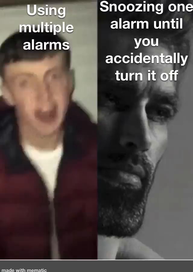 Using Snoozing one multiple alarm until alarms you accidentally turn it