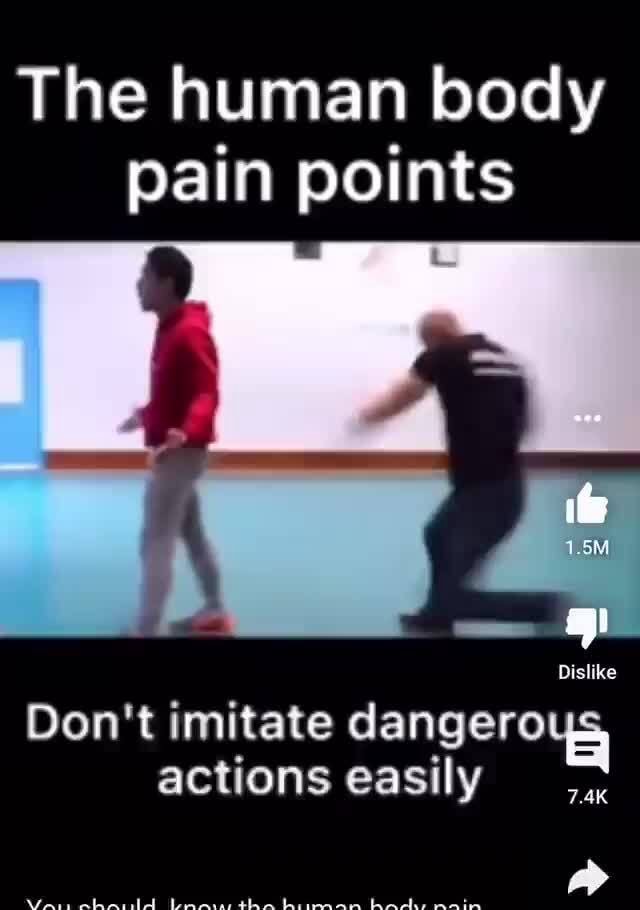 The human body pain points if Dislike Don't imitate dangerous actions