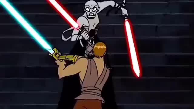 Anakin Skywalker vs Ventress in 