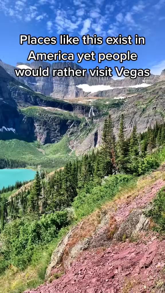 Places like this exist in America yet people Would rather visit Vegas ...