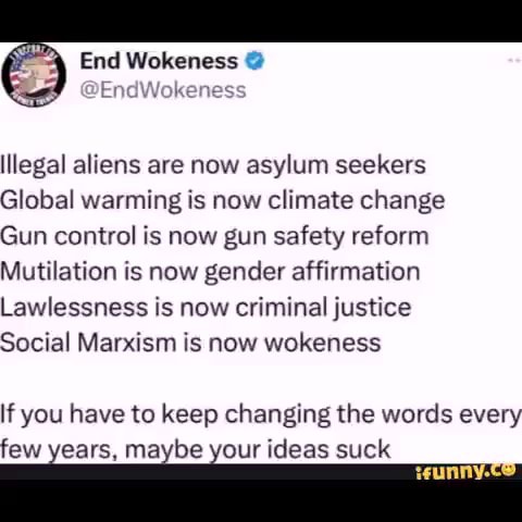 End Wokeness okene legal aliens are now asylum seekers Global warming
