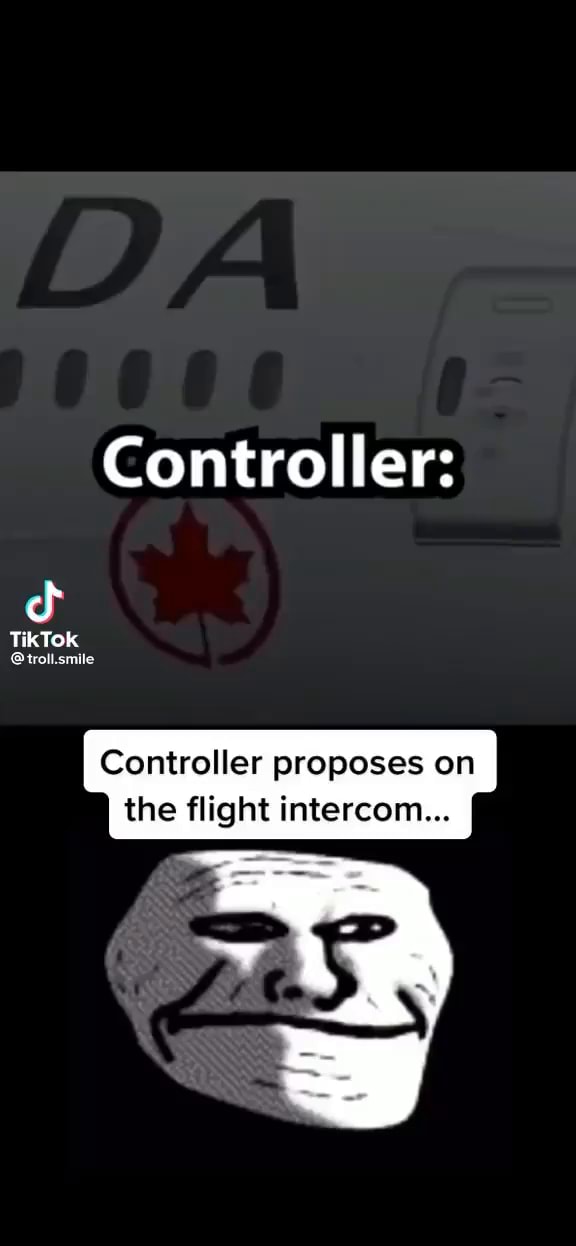 Controller: TikTok @troll.smile Controller proposes on the flight ...