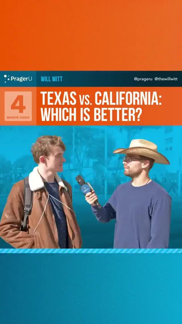 PragerU WILL WITT prageru thewillwitt TEXAS vs. CALIFORNIA WHICH IS