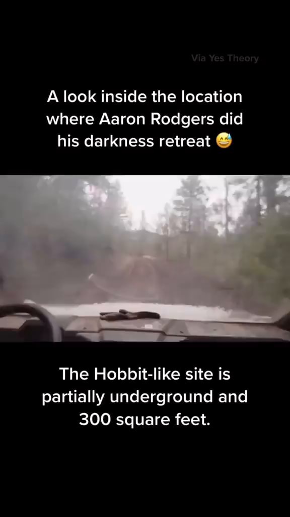 Look inside the location where Aaron Rodgers did his darkness retreat ...