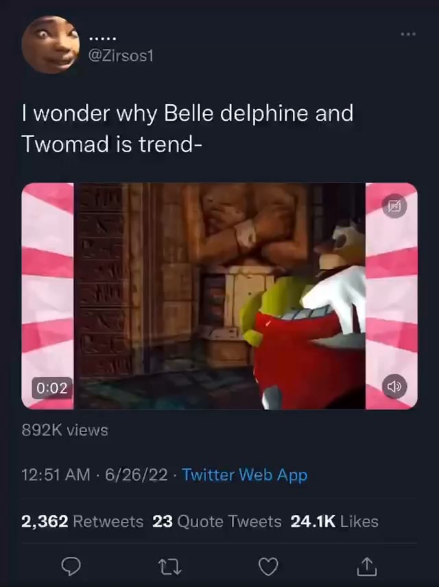 Why are Belle Delphine and Twomad trending?