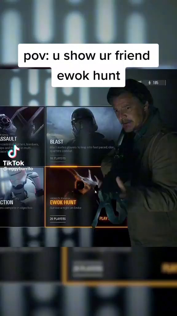 Pov u show ur friend ewok hunt SSAULT TikTok CTION EWOK HUNT 20