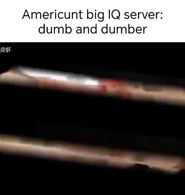 Americunt big IQ server: dumb and dumber - iFunny