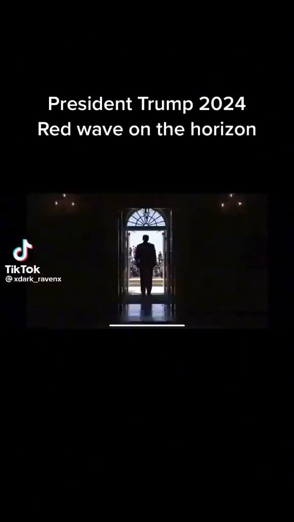 President Trump 2024 Red wave on the horizon TikTok Beadark ravens iFunny
