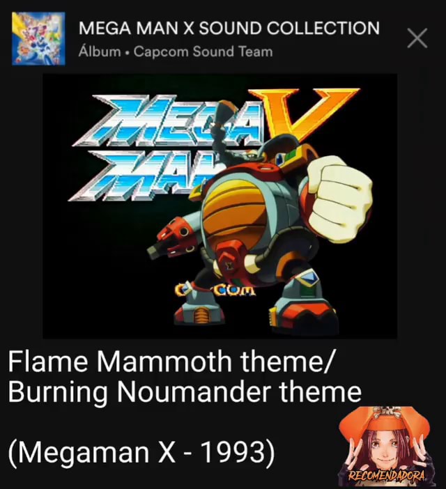 Mega Man X Sound Collection Album Capcom Sound Team Flame Mammoth Theme Burning Noumander Theme