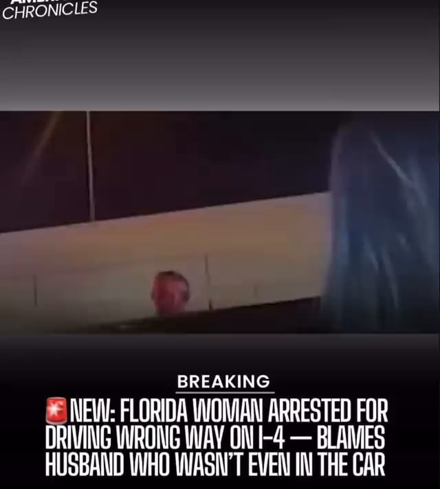 CHRONICLES BREAKING NEW: FLORIDA WOMAN ARRESTED FOR DRIVING WRONG WAY ...
