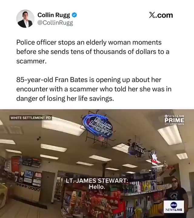 Collin Rugs X.com @CollinRugg Police officer stops an elderly woman ...