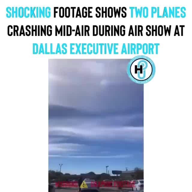 SHOCKING FOOTAGE SHOWS TWO PLANES CRASHING MIDAIR DURING AIR SHOW AT