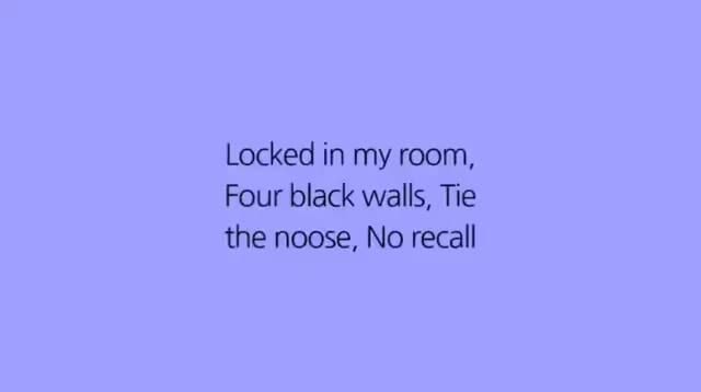 Locked In My Room Four Black Walls Locked in my room, Four black walls, Tie the noose, No recall - iFunny