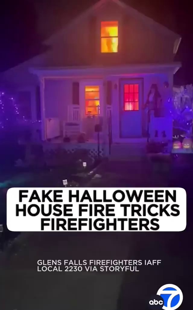 Sill FAKE HALLOWEEN HOUSE FIRE TRICKS FIREFIGHTERS GLENS FALLS